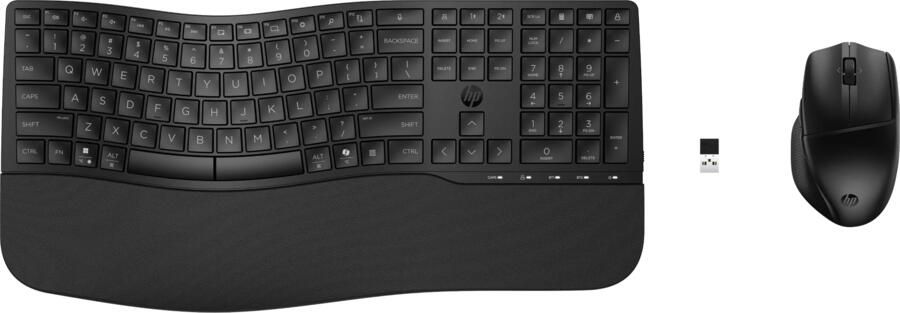 HP 680 Comfort Dual-Mode Keyboard and Mouse Combo-QWERTY- ISO layout