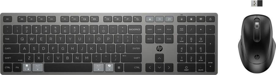 HP 720 Dual-Mode Draadloos Toetsenbord en Muis QWERTY
