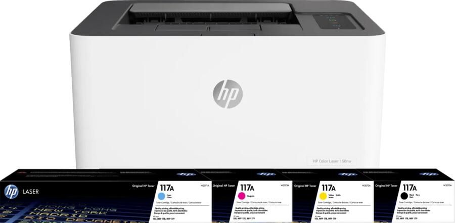 HP Color Laser MFP 150nw + 1 extra set toners