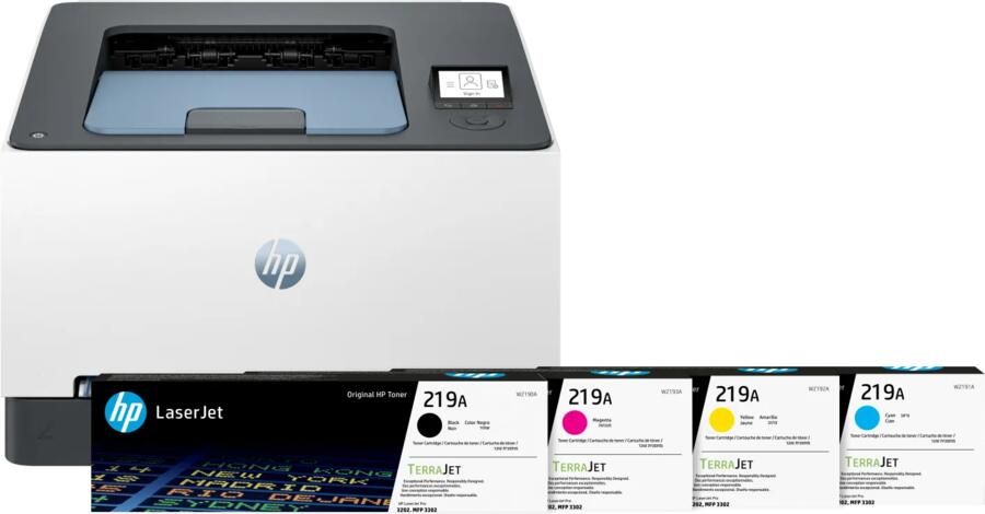 HP Color LaserJet 3202dw + 1 set extra toners