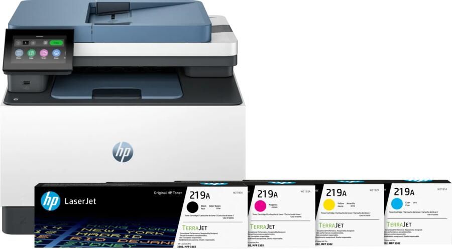 HP Color LaserJet 3302fdw + 1 set extra toners