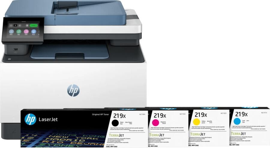 HP Color LaserJet 3302sdw + 1 set extra XL toners