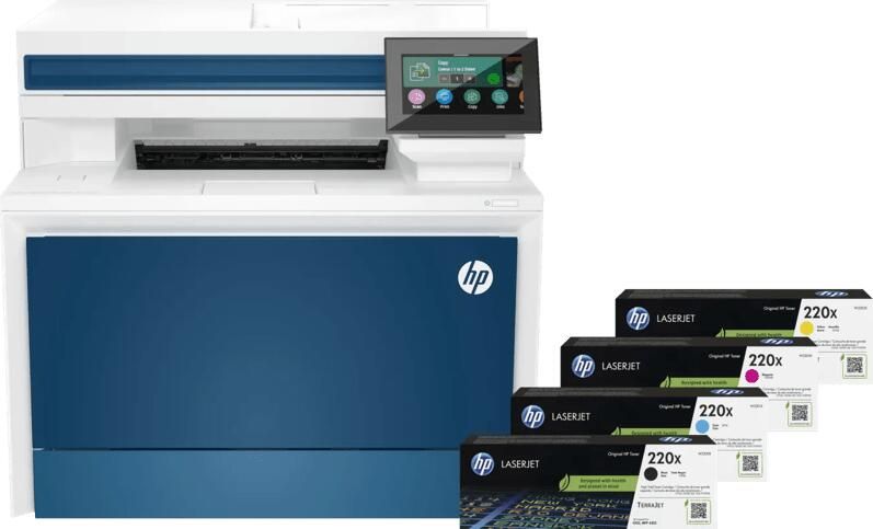 HP Color LaserJet Pro MFP 4302dw + 1 set extra XL toners