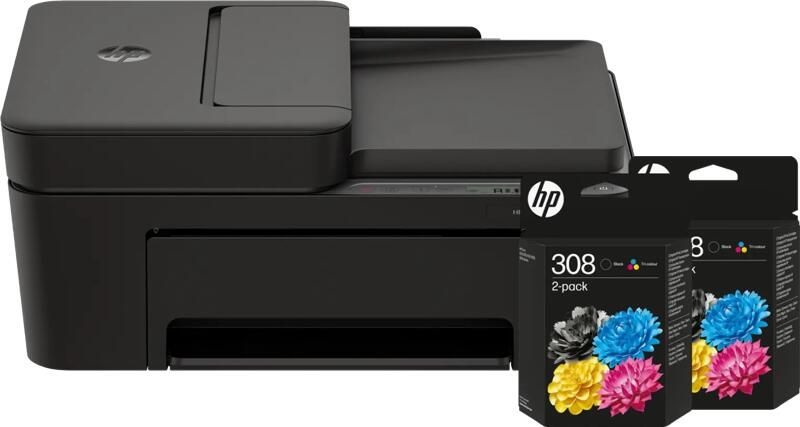 HP DeskJet 4320 All-in-One + 2 zwarte + 2 kleuren cartridges