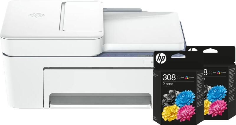 HP DeskJet 4322 All-in-One + 2 zwarte + 2 kleuren cartridges
