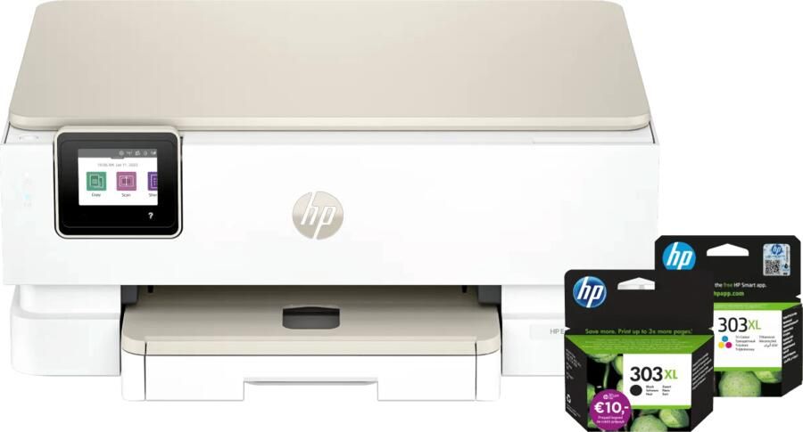 HP Envy Photo 7234 All-in-One + 1 extra zwarte XL + 1 kleuren cartridge