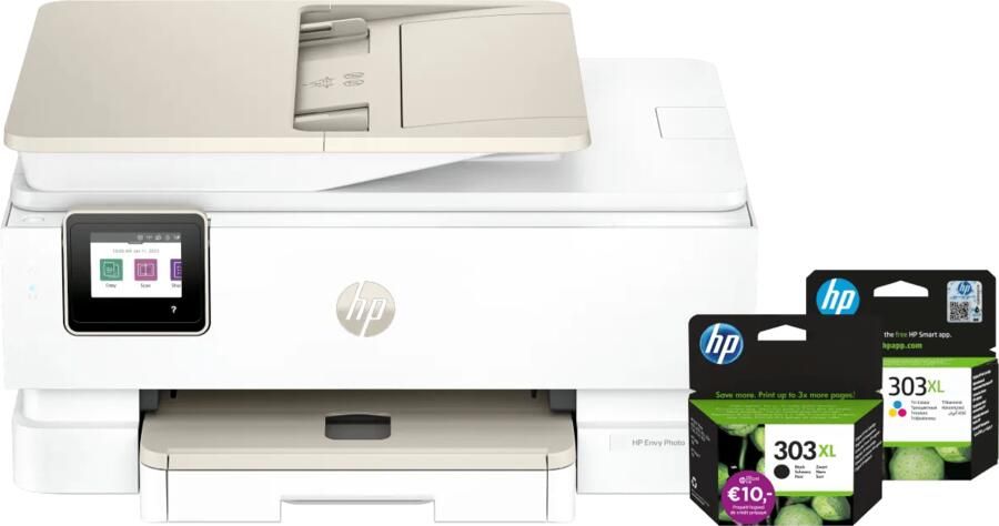 HP Envy Photo 7930 All-in-One + 1 extra zwarte XL + 1 kleuren cartridge