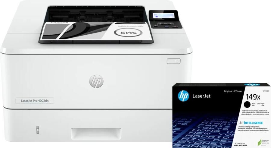 HP LaserJet Pro 4002dn + 1 extra zwarte XL toner