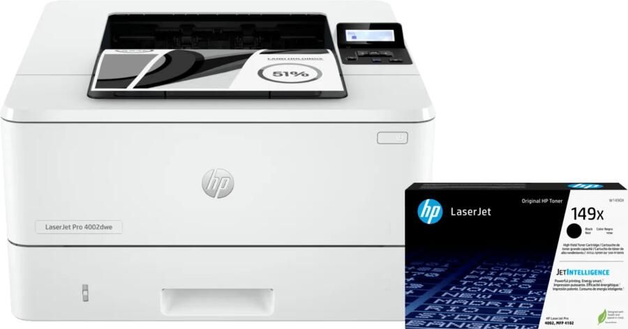 HP LaserJet Pro 4002dw + 1 extra zwarte XL toner