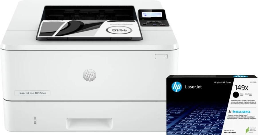 HP LaserJet Pro 4002dw + 1 extra zwarte XL toner