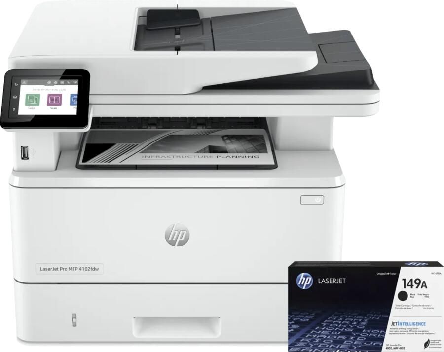 HP LaserJet Pro MFP 4102fdw + 1 extra zwarte toner