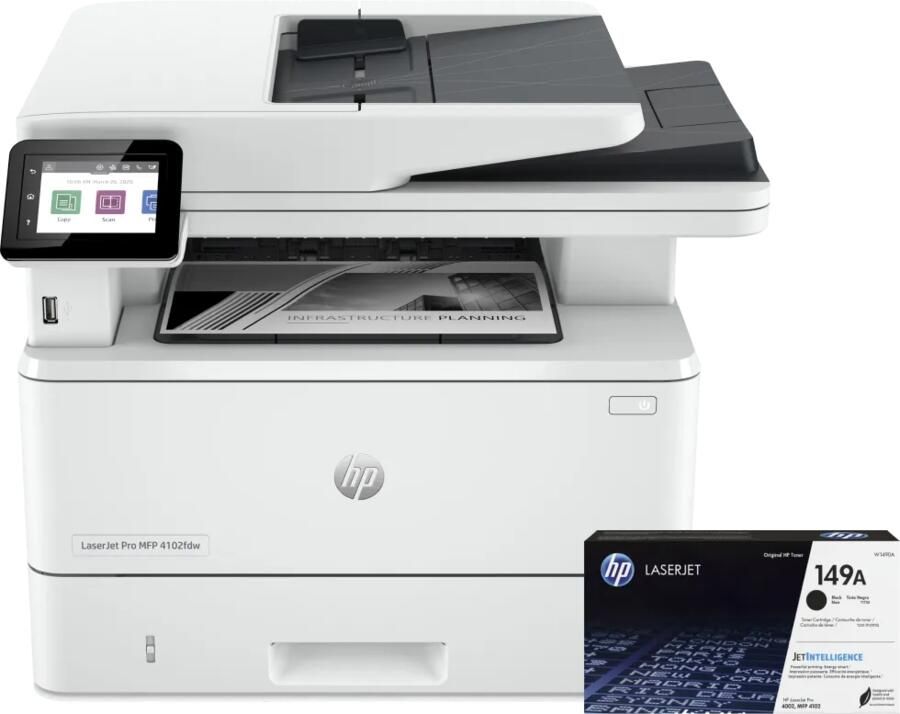 HP LaserJet Pro MFP 4102fdw + 1 extra zwarte toner