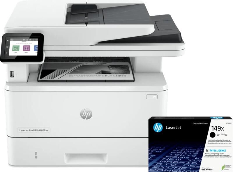 HP LaserJet Pro MFP 4102fdw + 1 extra zwarte XL toner