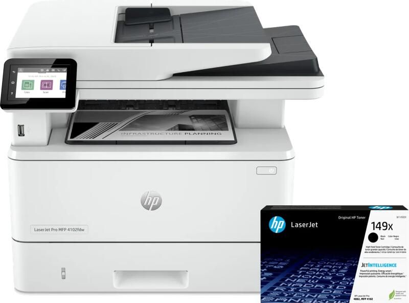 HP LaserJet Pro MFP 4102fdw + 1 extra zwarte XL toner
