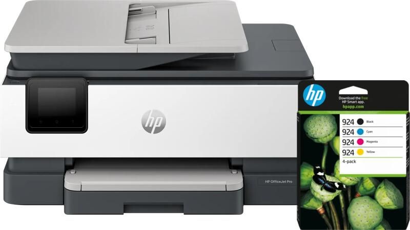 HP OfficeJet Pro 8122e + 1 set extra cartridges