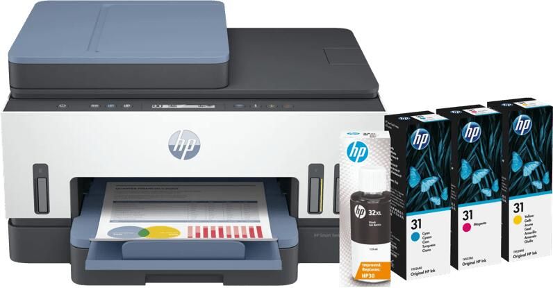 HP Smart Tank 7605 + 1 set extra inkt