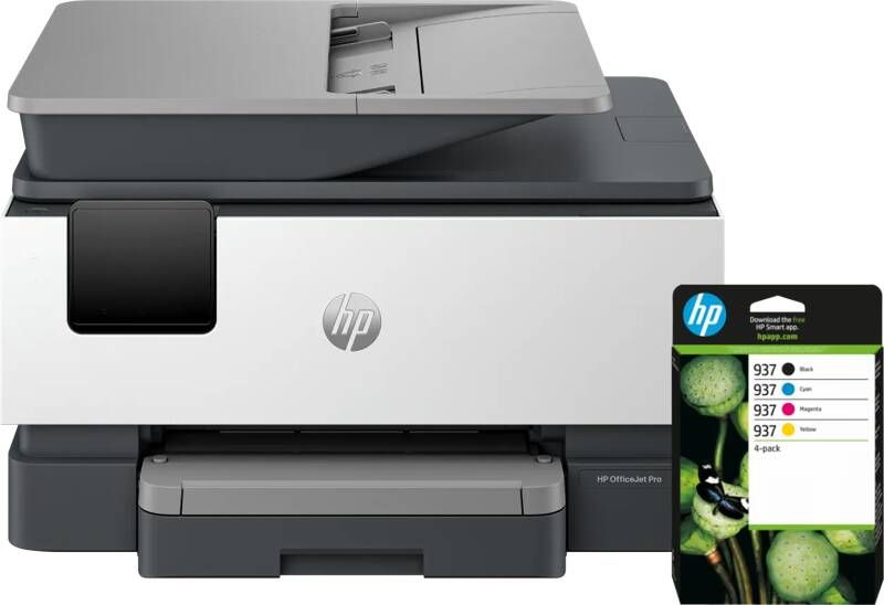 HP OfficeJet Pro 9120e + 1 set extra cartridges