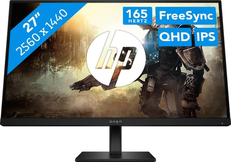 HP OMEN 27q 27" QHD 165Hz Gaming monitor Zwart