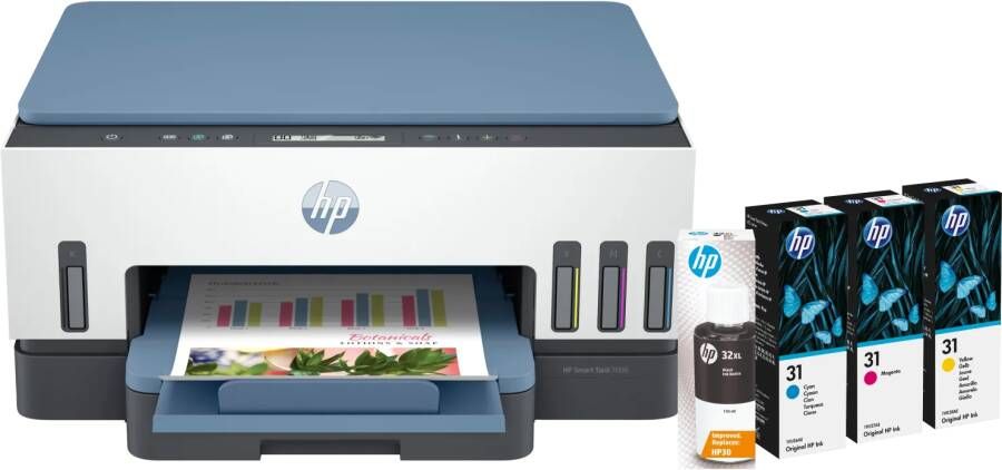 HP Smart Tank 7006 + 1 set extra inktflesjes