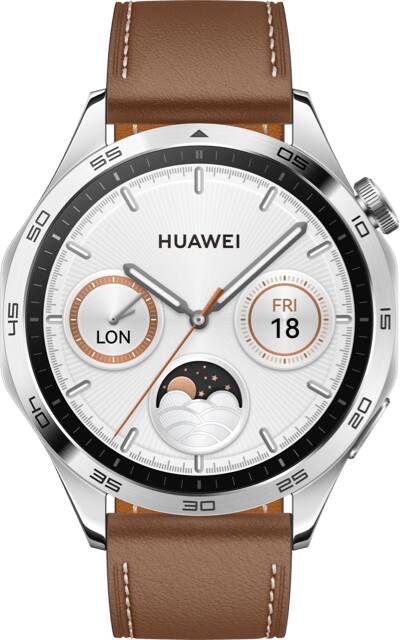 Huawei Watch GT 4 Zilver Bruin 46mm