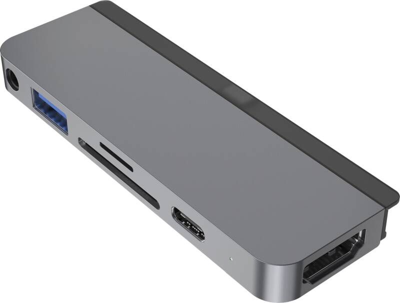 Hyper 6-in-1 usb C hub Space Gray voor Apple iPad Pro (2018 2020) en Air (2020)