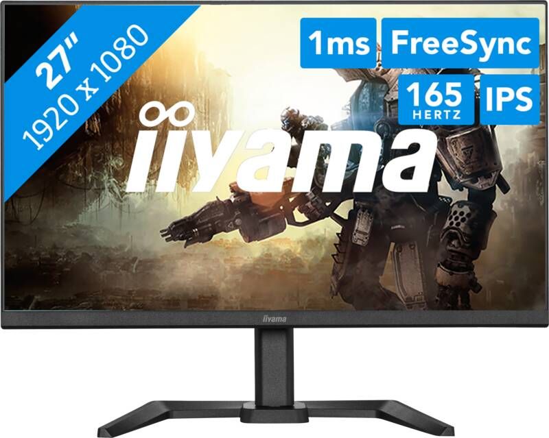 IIYAMA Gamer PC -scherm Iiama G -Master Rode Eagle GB2770HSU -B5 27 FHD Fast IPS SLAB 0.8 MS 165HZ HDMI DP AMD