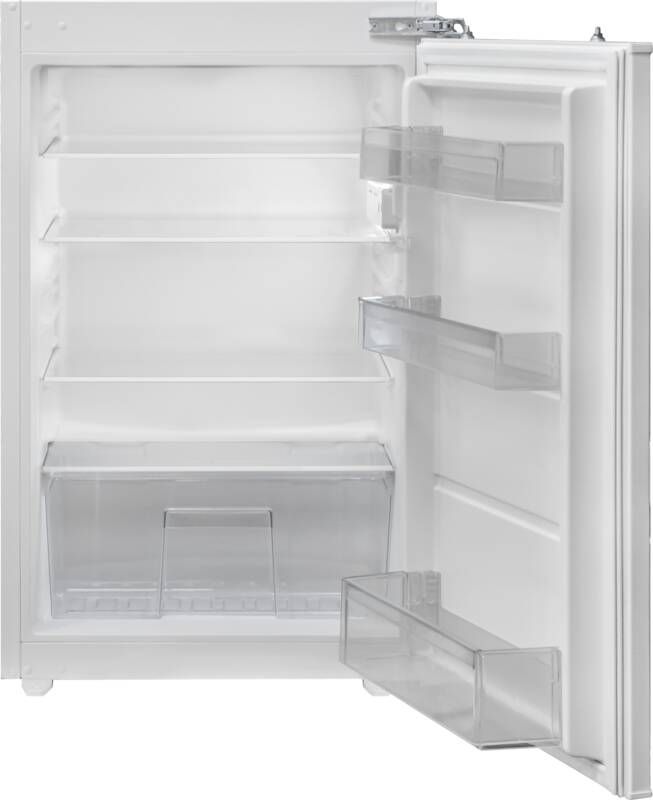 Inventum IKK0882D Inbouw koelkast Nis 88 cm 126 liter Superkoelen 4 plateaus Deur op deur Wit