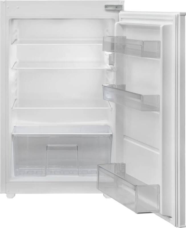 Inventum IKK0882S Inbouw koelkast Nis 88 cm 126 liter Superkoelen 4 plateaus Sleepdeur Wit