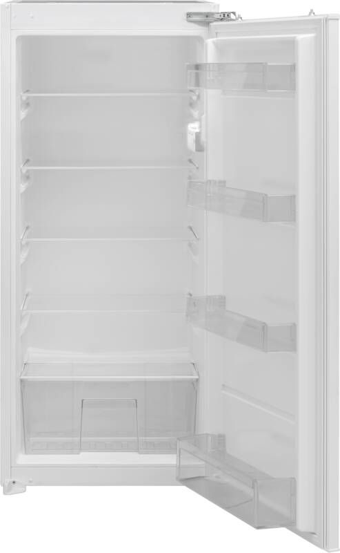 Inventum IKK1222D Inbouw koelkast Nis 122 cm 193 liter Superkoelen 5 plateaus Deur op deur Wit