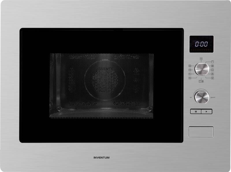 Inventum IMC6132F Inbouw combi-oven Hetelucht Magnetron Grill 32 liter 45 cm hoog Tot 220°C RVS Zwart