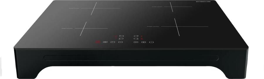 Inventum VKI6010ZWA Vrijstaande inductie kookplaat 4 kookzones 1-fase plug en play Zwart