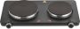 Inventum KP602B Elektrische kookplaat 2 kookzones 15 en 18 cm 750 en 1500 watt Normale stekker Zwart - Thumbnail 1