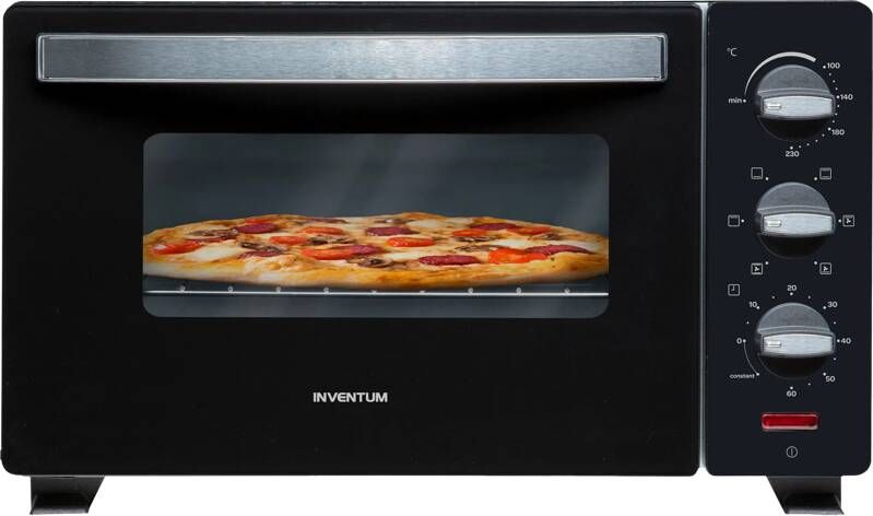 Inventum OV207B Vrijstaande heteluchtoven 20 liter 1350 watt 6 programma's Zwart