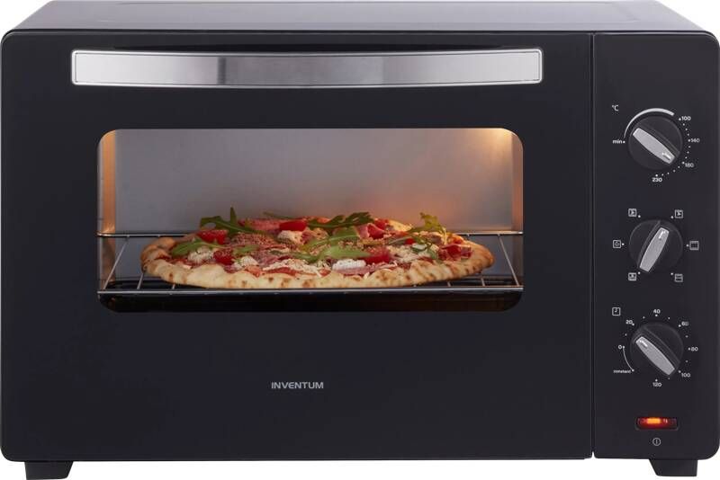 Inventum OV457B Vrijstaande heteluchtoven Draaispit 45 liter 2000 watt 6 programma's Zwart
