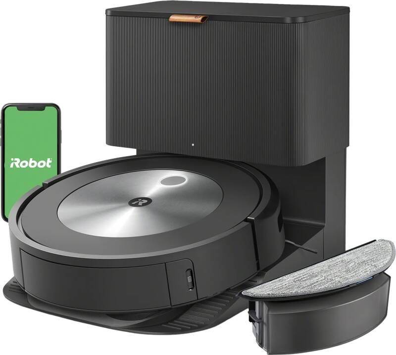 IRobot Roomba Combo j5+ Robotstofzuiger met Dweilfunctie Objectdetectie en vermijding Leegstation Ideaal voor Huisdieren j5578