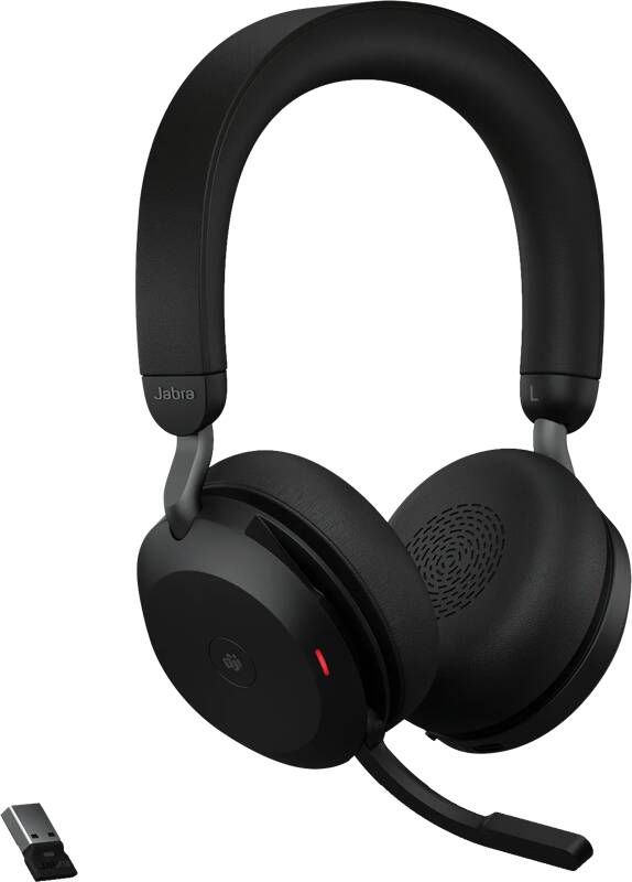 Jabra Evolve2 USB A MS TEAMS 75 Draadloze Office Headset Zwart