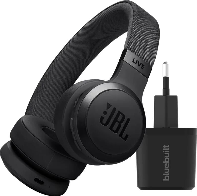 JBL Live 670NC Zwart + BlueBuilt Quick Charge Oplader met Us