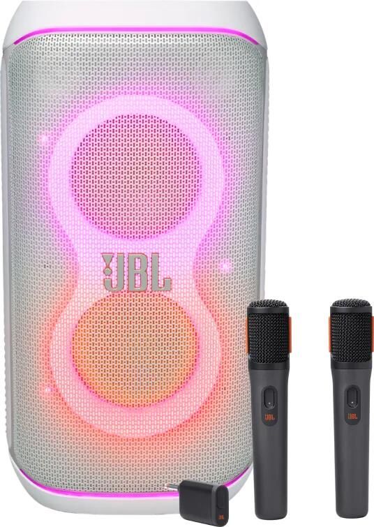JBL Partybox Club 120 Wit + Draadloze Microfoonset