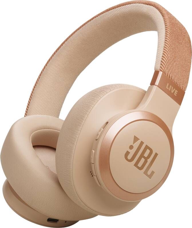 JBL Live 770NC Sandstone | Draadloze koptelefoons | Beeld&Geluid Koptelefoons | 1200130005183