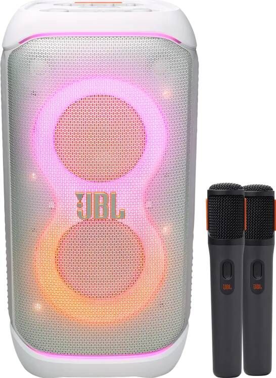 JBL Partybox 320 Wit + Draadloze microfoonset