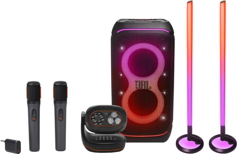 JBL Partybox Stage 320 Zwart Karaoke pakket Klein