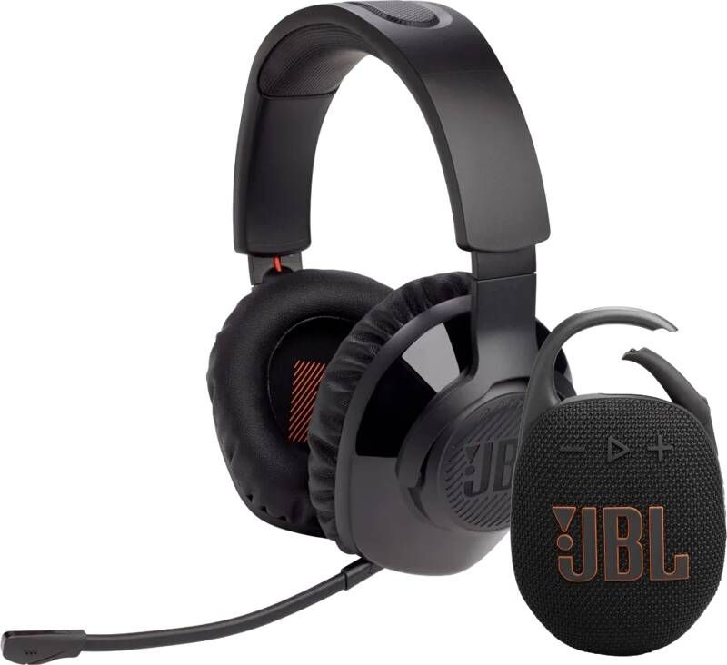 JBL Quantum 350 Wireless + Clip 5 Zwart