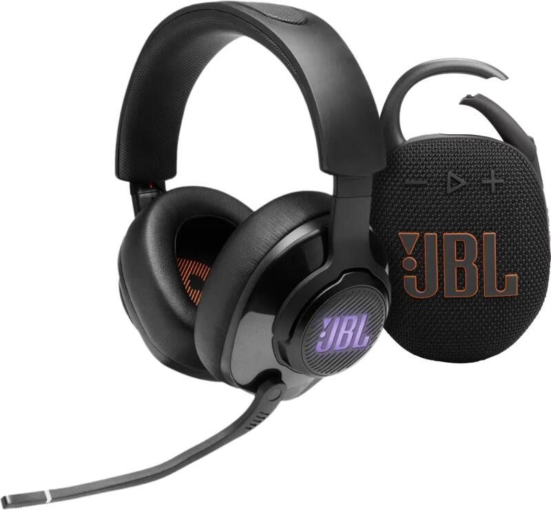 JBL Quantum 400 Zwart + Clip 5 Zwart