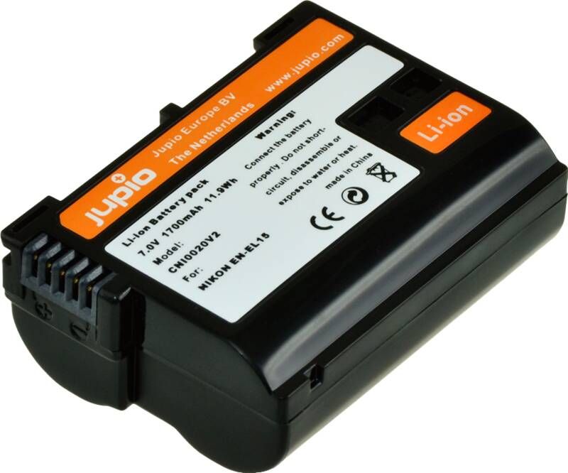 Jupio EN-EL15 EN-EL15A 1700mAh | Batterijen voor camera's | Kabels Adapters&Laders Batterijen&Accu's | CNI0020