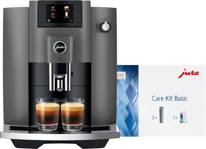 Jura E6 Dark Inox (EC) + Basis onderhoudspakket