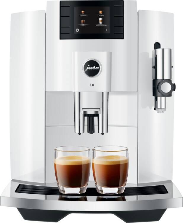 Jura Espresso E8 Piano White (EB) | Espressomachines | Keuken&Koken Koffie&Ontbijt | 7610917153534