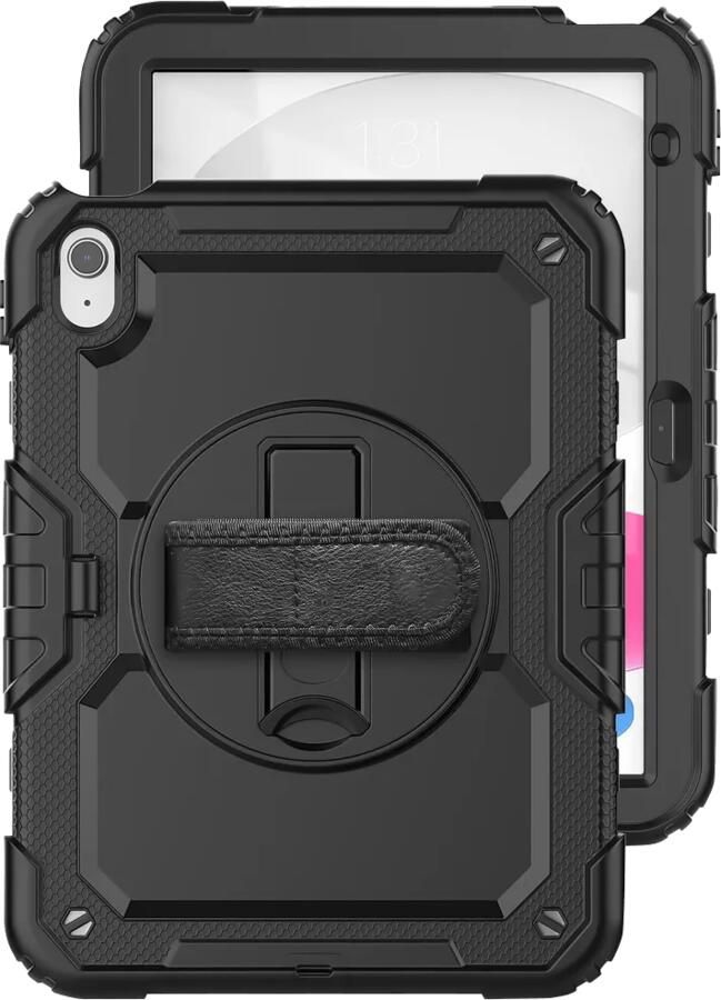 Just in case Apple iPad (2025 2022) Rotating Back Cover Zwart