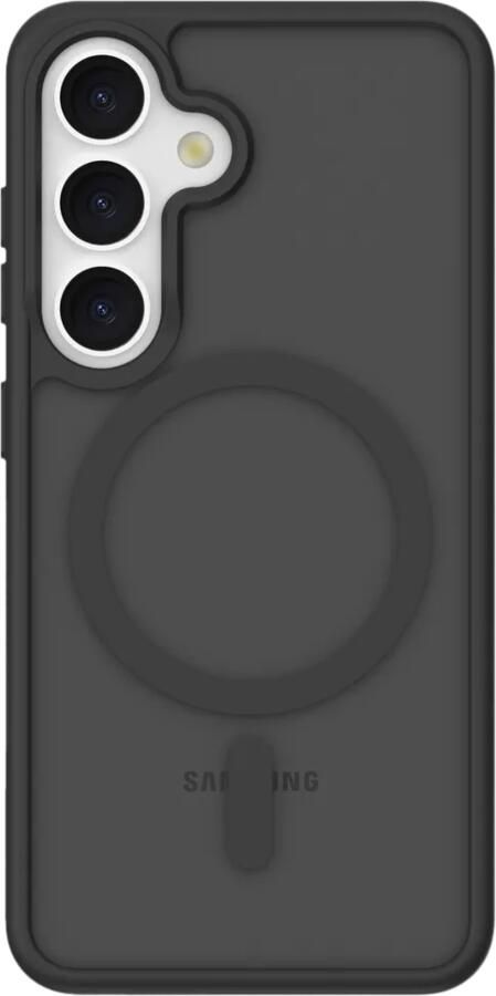 Just in case Back Cover met Valbescherming Samsung Galaxy S24 Zwart met Magneet