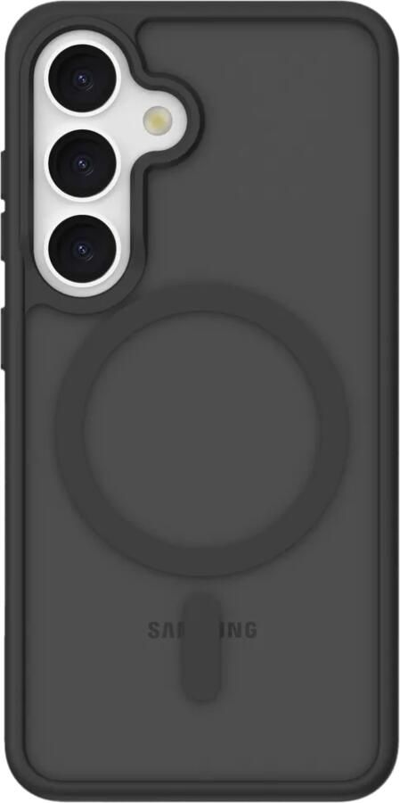 Just in case Back Cover met Valbescherming Samsung Galaxy S24 Zwart met Magneet