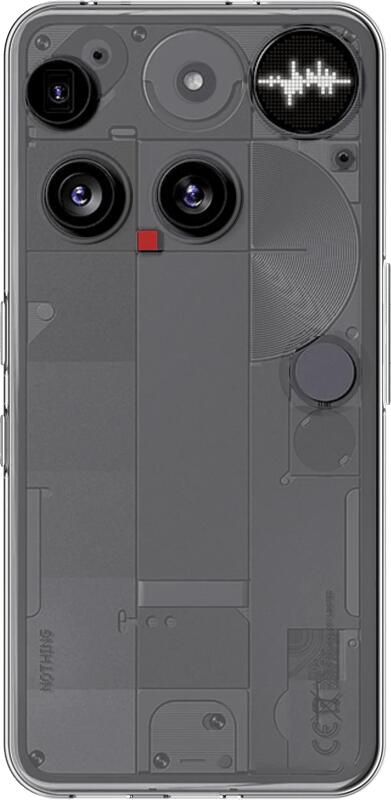 Just in case Soft Design Nothing Phone (3) Back Cover Transparant